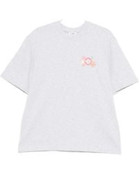CASABLANCA - Floral Logo Printed T-Shirt - Lyst