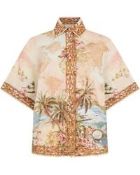 Zimmermann - Mahon Short-Sleeved Shirt - Lyst