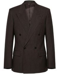 Gucci - Pinstripe Wool Mohair Jacket - Lyst
