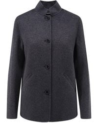 Aspesi - Button-Fastening High-Neck Jacket - Lyst