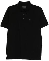 Emporio Armani - Logo Patch Short-Sleeved Polo Shirt - Lyst