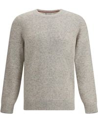 Brunello Cucinelli - Crewneck Knitted Jumper - Lyst