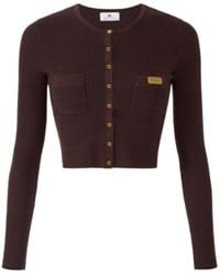 Elisabetta Franchi - Micro-Braided Knit Cardigan - Lyst
