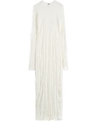 TOTEME - Totême Textured Long-Sleeved Knitted Dress - Lyst