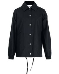 Jil Sander - Logo-Printed Drawstring Shirt Jacket - Lyst