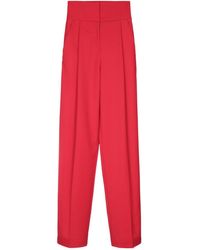 Elisabetta Franchi - High-Waisted Wide-Leg Trousers - Lyst