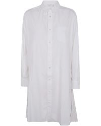 Sacai - Pleated Zip Detailed Midi Shirt Dress - Lyst
