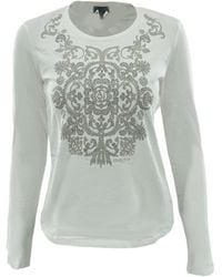 Armani Jeans - Round Collar And Long-Sleeved T-Shirt - Lyst