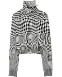 Burberry - High-Neck Knitted Jumper - Lyst