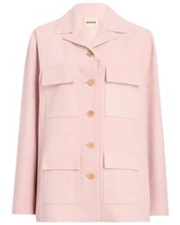 KHAITE - Long-Sleeved Leather Jacket - Lyst