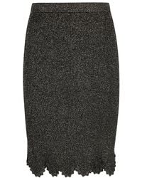 Chloé - Fitted Scallop Midi Skirt - Lyst