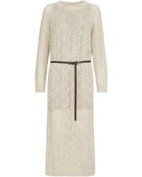 Brunello Cucinelli - Dazzling Abstract Leaf Knit Dress - Lyst