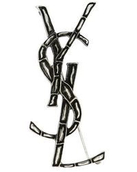 Saint Laurent - Monogram Brooch - Lyst