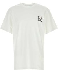 Loewe - Anagram Embroidered Logo T Shirt - Lyst