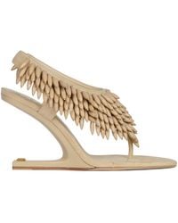 Balmain - No Wedge Embellished Sandals - Lyst
