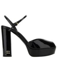 Miu Miu - Open-Toe High-Heeled Sandals - Lyst