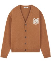 Maison Kitsuné - Maison Kitsuné Fox Head Intarsia-Knit Cardigan - Lyst