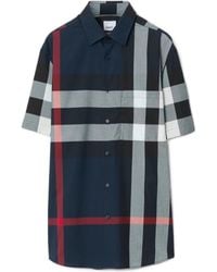 Burberry - Somerton Checked Regular-fit Stretch-cotton Shirt - Lyst