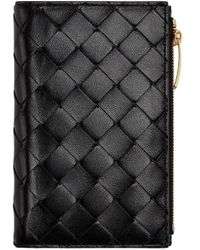 Bottega Veneta - Intrecciato Bi-Fold Zip Wallet - Lyst