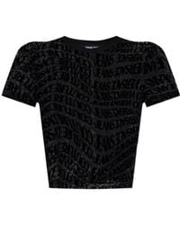 Versace Jeans Couture - Couture Logo Jacquard Crewneck Top - Lyst