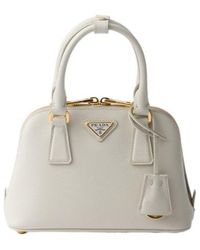 Prada - Zip-Up Top Handle Bag - Lyst