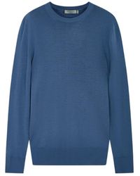 Canali - Round-Neck Wool T-Shirt - Lyst