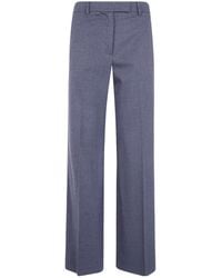 Seventy - Wool Wide Leg Trousers - Lyst