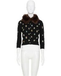 Valentino - Floral Embellished Button-Up Cardigan - Lyst