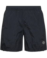 Stone Island - Logo Patch Swim Shorts - Lyst