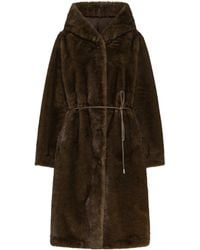 Seventy - Reversible Belted Faux Fur Coat - Lyst