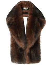 Fendi - Ocher Dorsato Shearling Scarf - Lyst