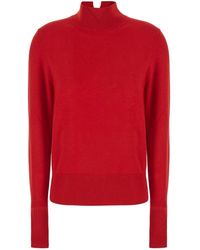 Pinko - High-Neck Logo-Patch Sweater - Lyst