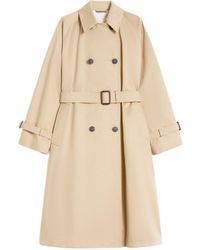 Weekend by Maxmara - Water-Repellent Gabardine Trench Coat With Print - Lyst