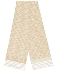 Fendi - Ff Jacquard Fringed Scarf - Lyst