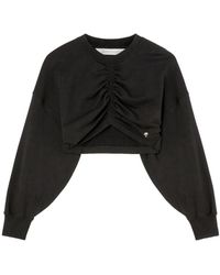 Palm Angels - Ruched-Detailed Palm Plaque Sweatshirt - Lyst