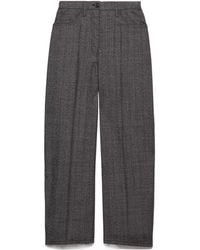 Prada - Mouliné Wool Pants - Lyst
