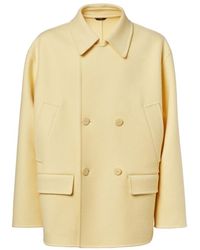 Fendi - Light Wool Pea Coat - Lyst