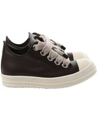 Rick Owens - Leather Low-Top Snakers - Lyst