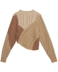 Isabel Marant - Isabel Marant Étoile Patchwork Cable-Knit Jumper - Lyst