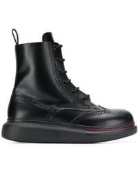 McQueen - Hybrid Lace-Up Ankle Boots - Lyst