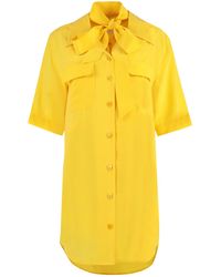 Equipment - Tied Fastened Mini Shirt Dress - Lyst