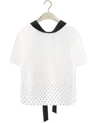 Dior - Short-Sleeved Blouse With Rear Tie - Lyst
