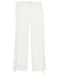 Blumarine - Lace-Detailed Draped Trousers - Lyst