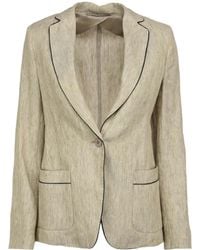 Max Mara - Long Sleeved Lapel Suit Jacket - Lyst