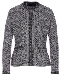 Fabiana Filippi - Denim Effect Sequin Tweed Jacket - Lyst