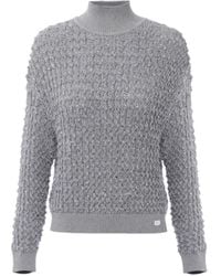Elisabetta Franchi - Sequin-Embellished High-Neck Sweater - Lyst