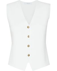 Max Mara - Viscose Crepe Yarn Gilet - Lyst