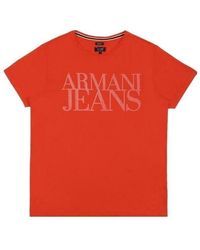 Armani Jeans - Round-Necked Logo T-Shirt - Lyst