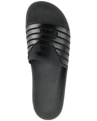 Emporio Armani - Ribbed Logo Slides - Lyst