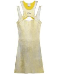 CASABLANCA - Cut-Out Foil-Printed Mini Dress - Lyst
